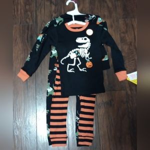 4 pc. Carter's Just One You Toddler Boy Halloween Dinosaurs Pajama Set - Glows